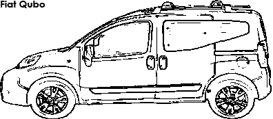 Qubo Fiat Dimensions Coloring Sketch Coloring Page.